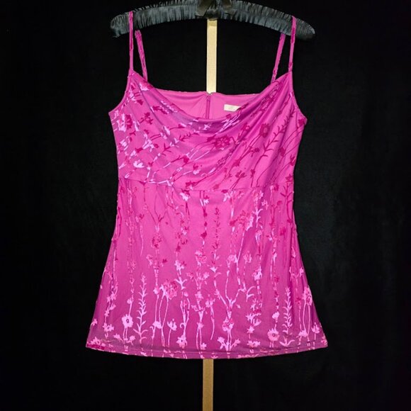 NWT HUTCH Brianna Burnout Mini Dress Fuschia L - Picture 2 of 13
